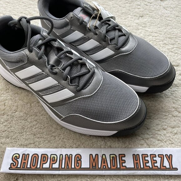 [US 10] adidas TECH RESPONSE 2.0 Soft Spiked Golf Shoes Cleats Gray White